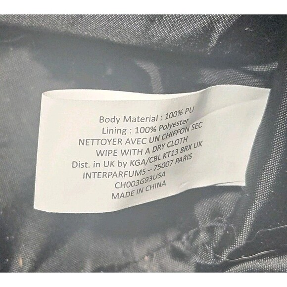 JIMMY CHOO Patent PVC BLACK Glossy XLarge Parfums Tote Bag Metallic Trim - Picture 9 of 9